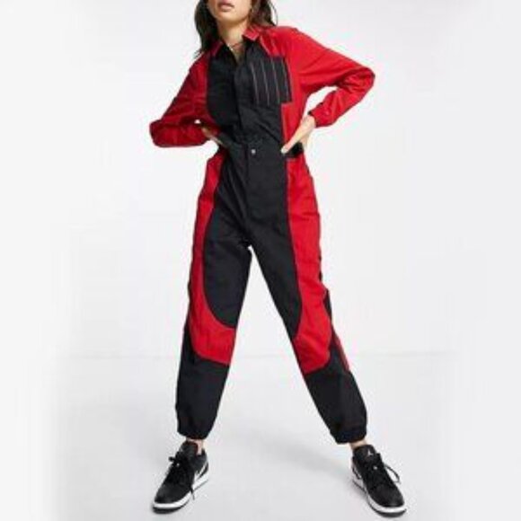 NWT JORDAN ESSENTIALS Varsity Red Flight Suit Jumpsuit DJ2628-636 Size 2X